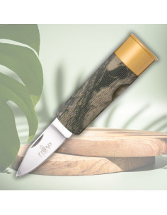 Derde mes lepel met jachtpatroon handvat (11,3 cm.)