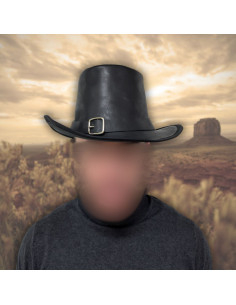 Sombrero de peregrino en cuero negro