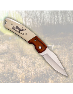 Navaja marca Third mango decorado Ciervo (19,2 cm) 2