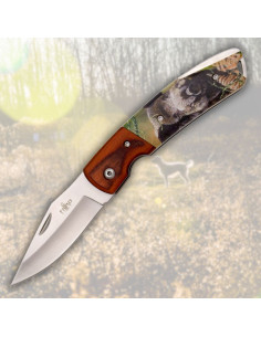 Derde mes, 3D-gegraveerde wild zwijn handvat (19,2 cm)