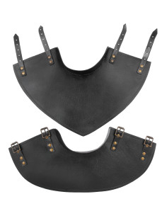 Gorjal medieval cuero modelo Balor, color negro