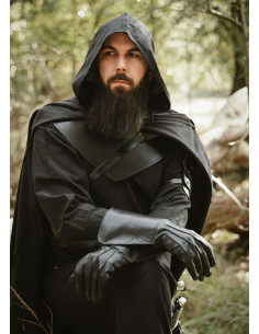 Gorjal medieval cuero modelo Balor, color negro 2