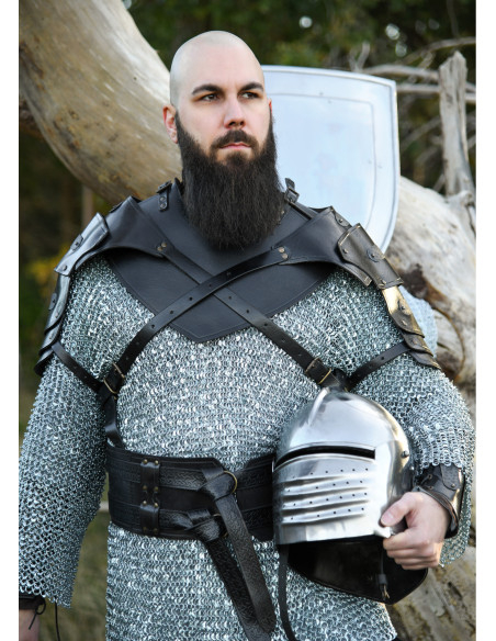 Hombrera medieval cuero modelo Balor,...