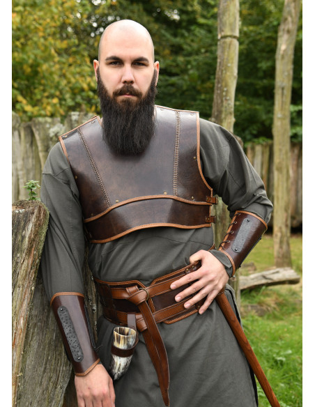 Middeleeuwse Viking leren armband...