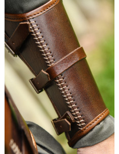 Vikinger-Armband aus Leder mit Schnallen Modell Arnulf,... 2