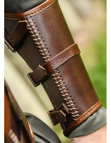 Viking leren armband met gespen model...