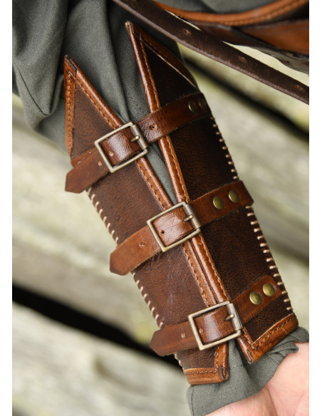 Viking leren armband met gespen model...