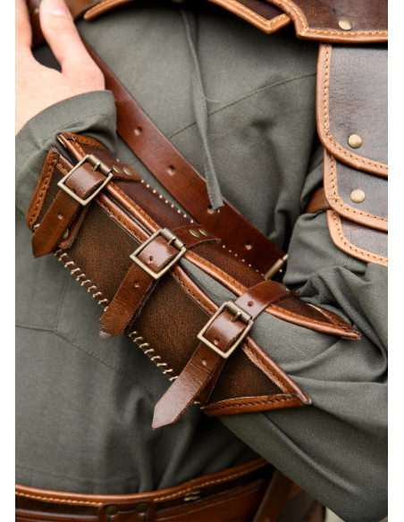 Viking leren armband met gespen model...