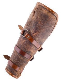 Middeleeuwse leren armband model Sindri, kleur bruin