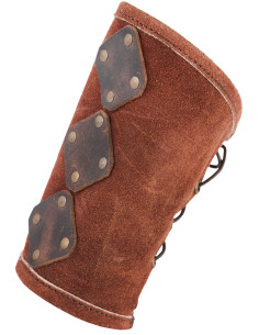 Middeleeuwse leren armband model Vidar, kleur bruin