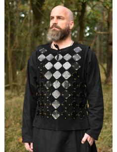 Medievales Lederpanzermodel Vares, Farbe Schwarz 2