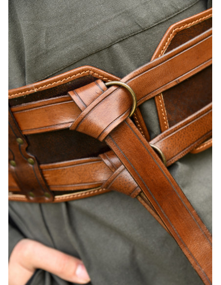 Cinturón medieval doble cuero modelo... Cinturón medieval doble cuero modelo...