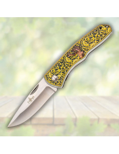 Navaja de campo Third decorada ciervo (20,7 cm.)