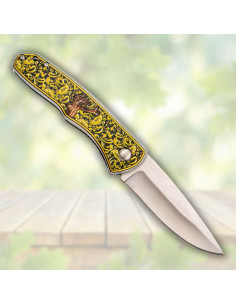 Navaja de campo Third decorada ciervo (20,7 cm.) 2