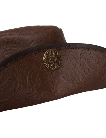 Medieval hat i læder Deluxe model...