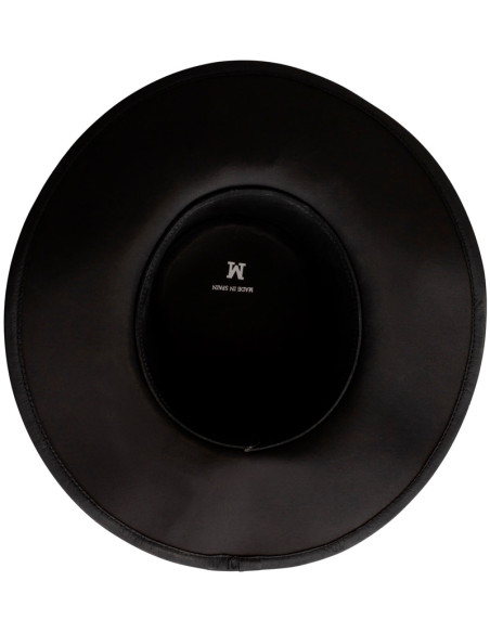 Medieval hat i læder model Hidalgo, sort