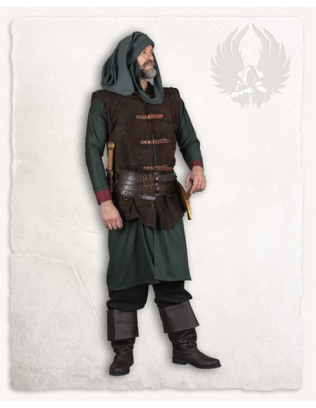 Chaleco medieval largo de ante modelo...