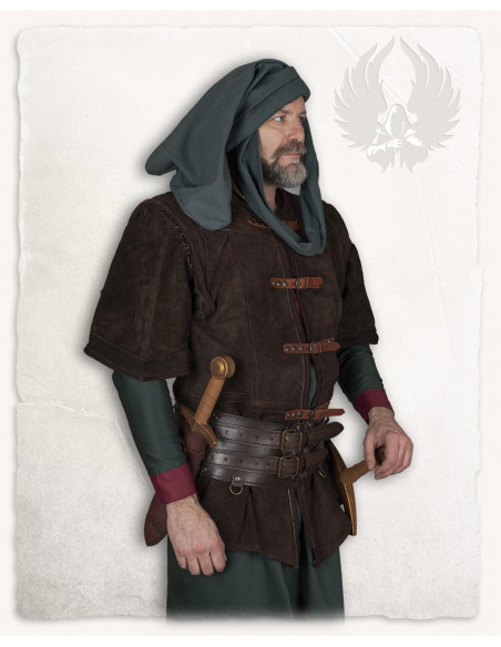 Chaleco medieval largo de ante modelo...