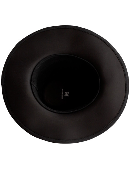 Sort troldmandshat i læder Deluxe, sort