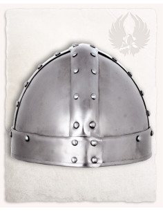 Spanghelm hjelm af stål model Thorsten, blank finish