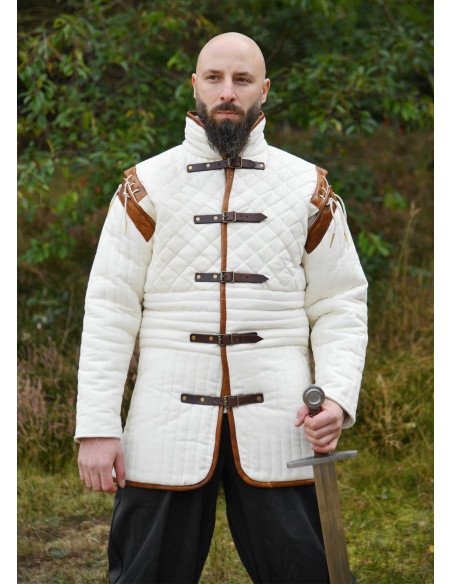 Middeleeuwse gambeson met afneembare...