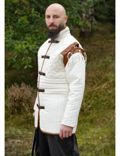 Middeleeuwse gambeson met afneembare mouwen, natuurlijke... 2