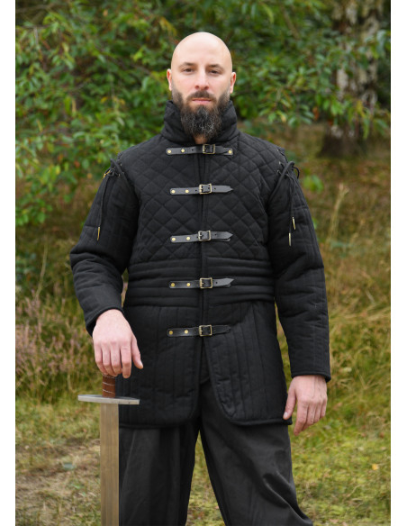 Middeleeuwse gambeson met afneembare...