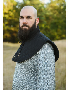 Medieval polstret gorjal af bomuld, sort 2