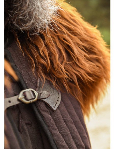 Kraagsluiting met gesp, kleur bruin