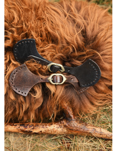 Kraagsluiting met gesp, kleur bruin