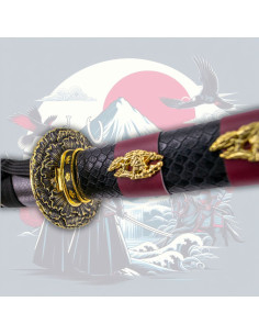 Decoratieve wakizashi tsuba Kersenbloem 2