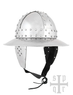 Casco medieval Kettle siglo XIV acero (1,6 mm.)