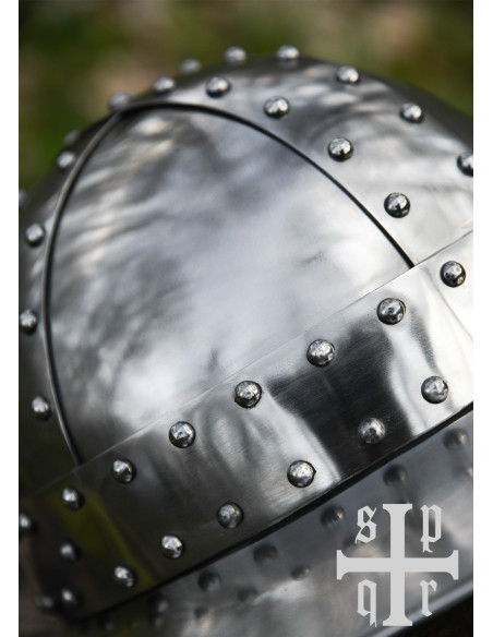 Casco medieval Kettle siglo XIV acero...