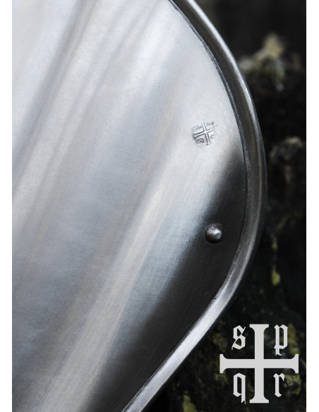 Medievale stålvagter til knæ og overben