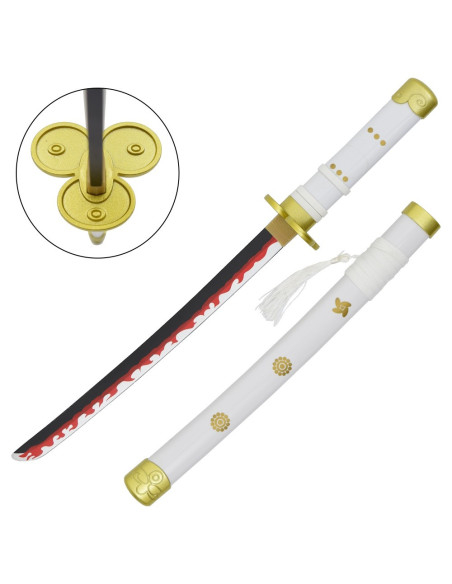 Katana blanca bambú en miniatura Enma... Katana blanca bambú en miniatura Enma...