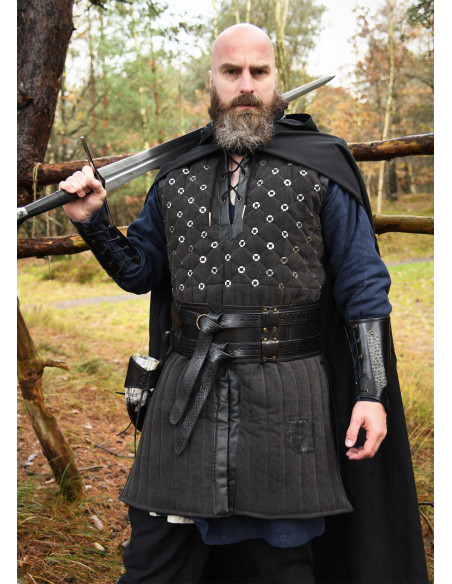 Medieval ærmeløs gambesón dekoreret,...