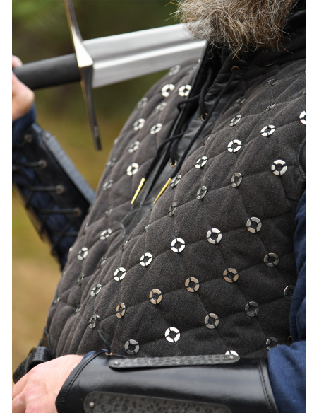 Medieval ærmeløs gambesón dekoreret,...