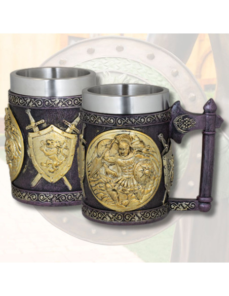 Romersk middelalder resin krus (14 cm.)