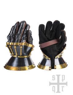 Sanduhr-Handschuhe Mailand Jahr 1370, schwarz...