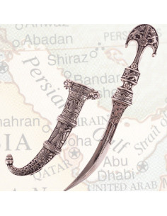 Persische Dagger mit Scheide, 6. Jh. v. Chr., vernickelt