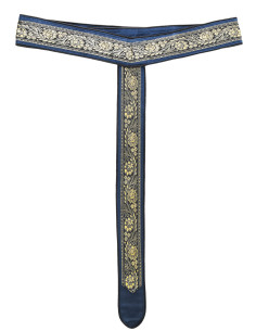 Cinturón medieval decorado en Y, color azul