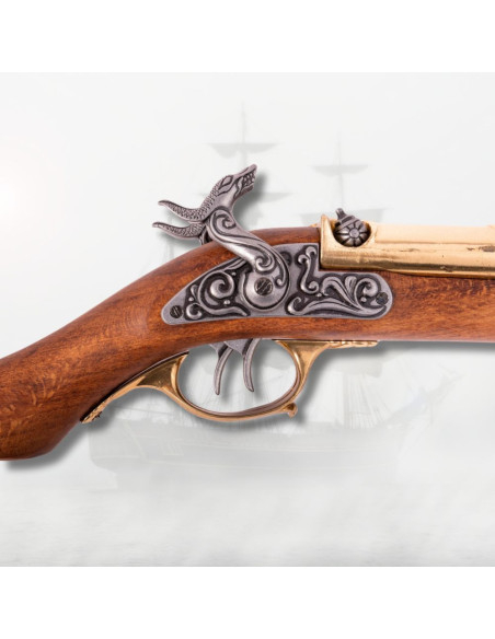 Pistol med to perkusjonsløb pirat X....