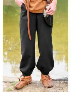 Pantalones medievales para niños modelo Thore, color negro