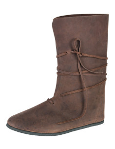 Botas vikingas Oseberg con cordones, marrones (siglo IX) 2