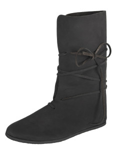 Botas vikingas Oseberg con cordones, negras (siglo IX) 2