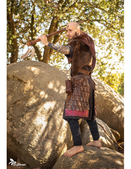 Tassets oder Varego-Säcke, braun (Paar)