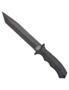 Cuchillo cazador hoja negra con funda 2