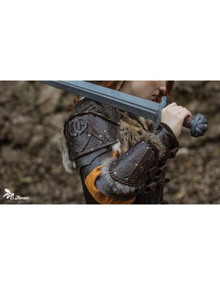 Brazaletes Vikingos Baldur con piel...