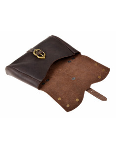 Bolso Medieval Erin con herrajes Celtas - marrón 2