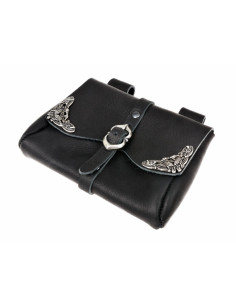 Bolso Medieval Erin con herrajes Celtas - negro